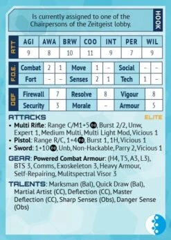 Infinity: Adversary Card Deck -Mythic Games Sale Adversary Deck Sample Rear