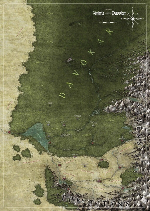 Symbaroum: Ambria And Davokar Map