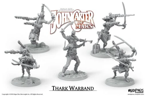 John Carter Of Mars - Print At Home - Thark Warband STL
